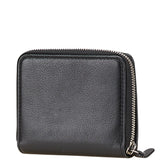 バレンシアガ エブリデイ ラウンドファスナー 二つ折り財布 516366 ブラック レザー レディース BALENCIAGA 【中古】